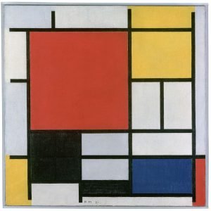 Composition en rouge, jaune, bleu et noir, Piet Mondrian